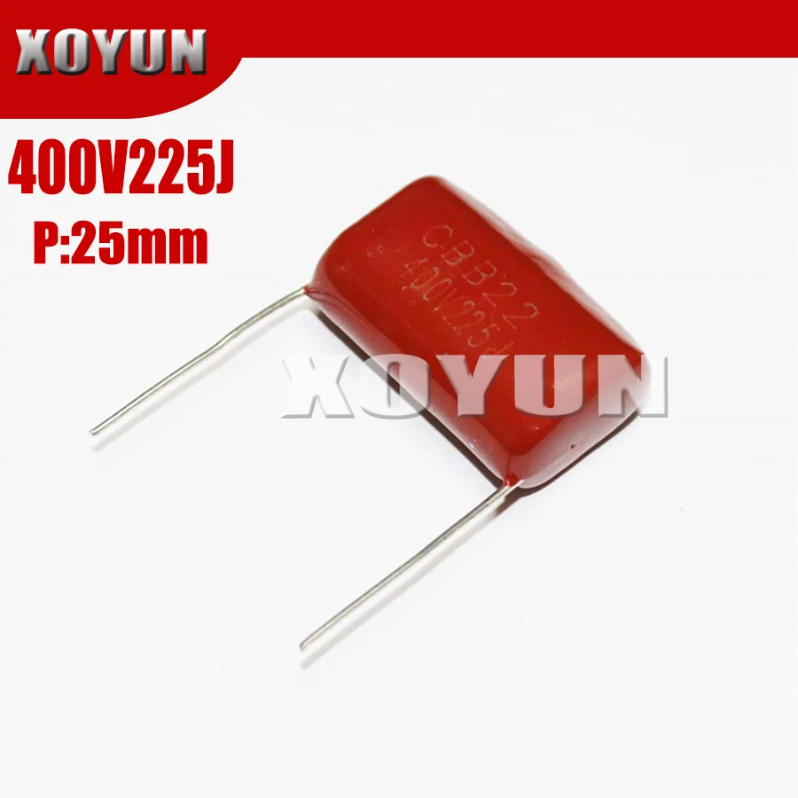 10 шт. 400V225J 2 мкФ Шаг 25 мм 225J 400V 225J400V CBB полипропиленовый пленочный