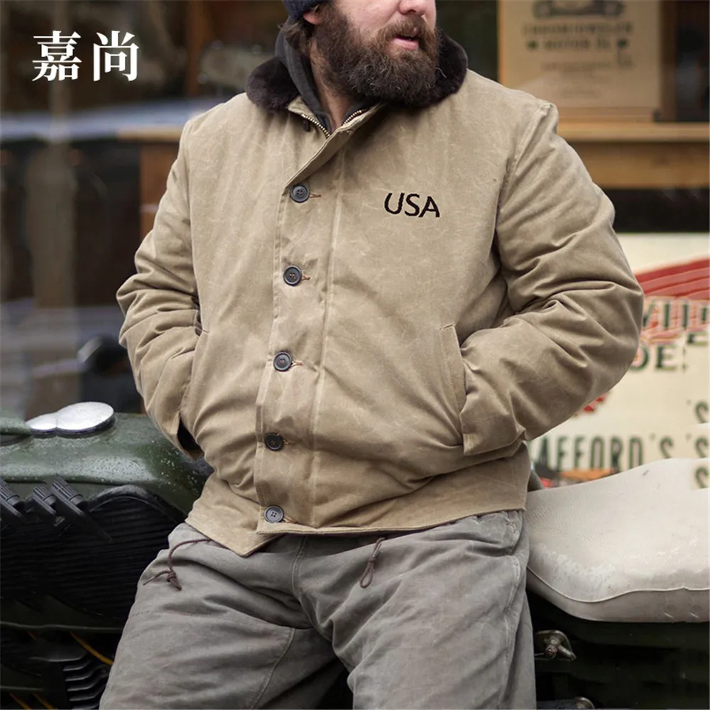 Модная мужская зимняя утепленная куртка хлопковая Повседневная американская в