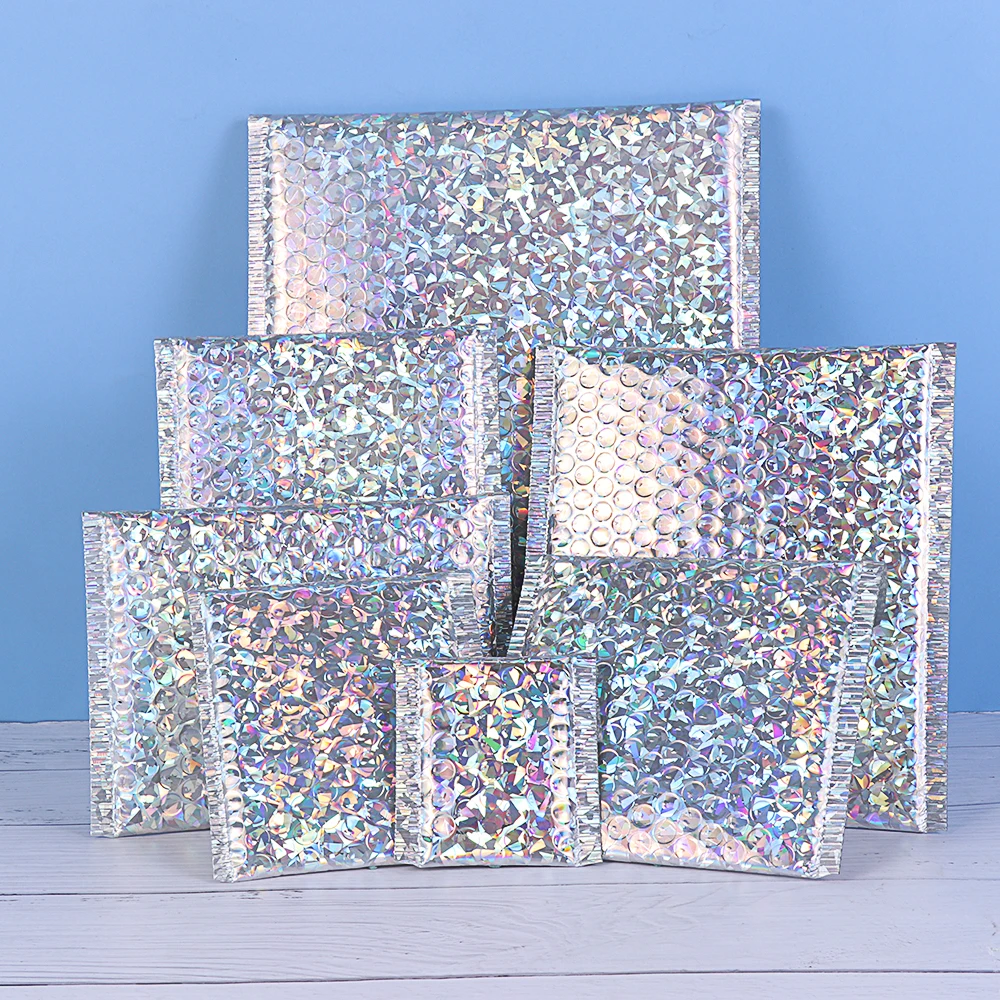 5 шт. лазерные серебристые золотые почтовые конверты водонепроницаемые