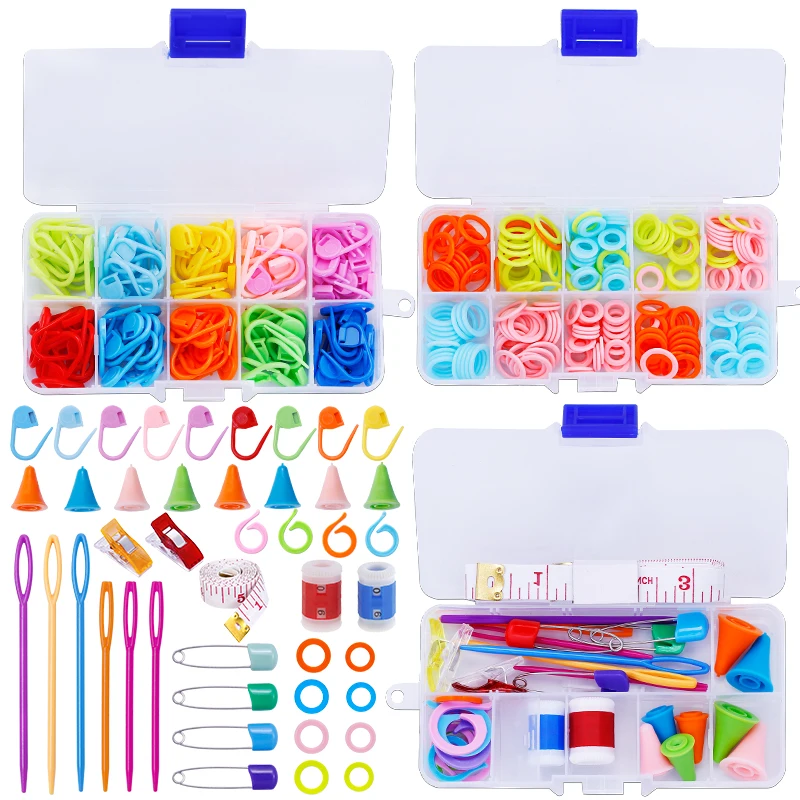 Nonvor набор полезных инструментов для вязания крючок пластиковые маркеры