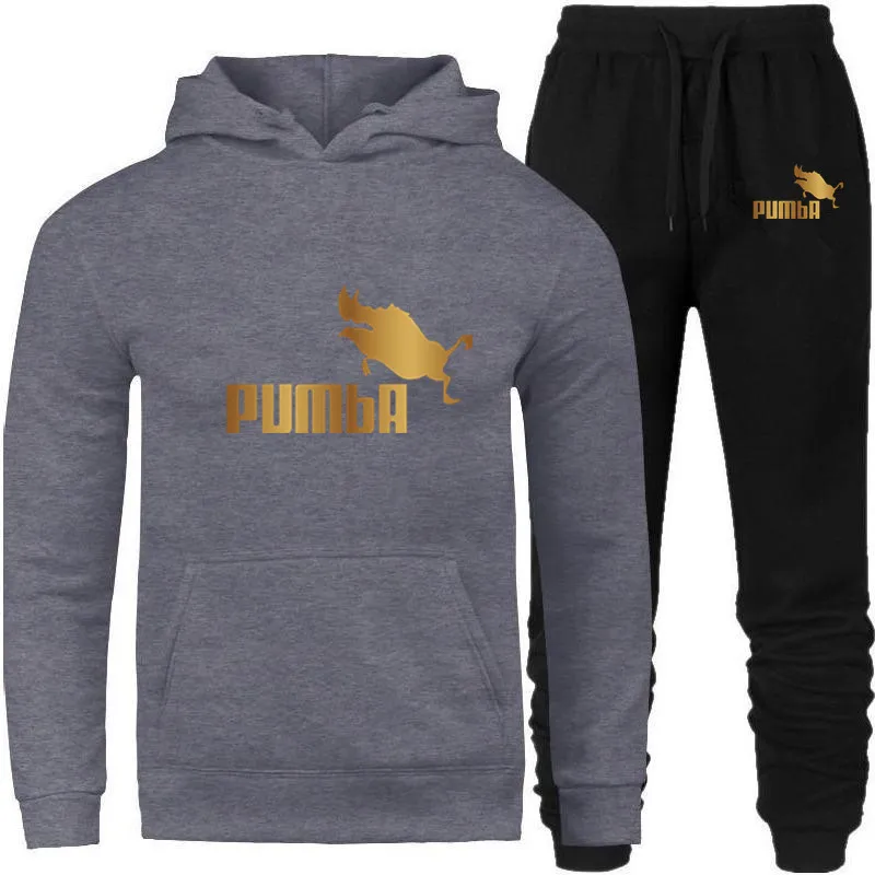 

2021 Men's Hooded Sports Suit Fashion Casual Fall/Winter Polar Fleece Sweatshirt Men's Sports Workout Suit S-XXXL