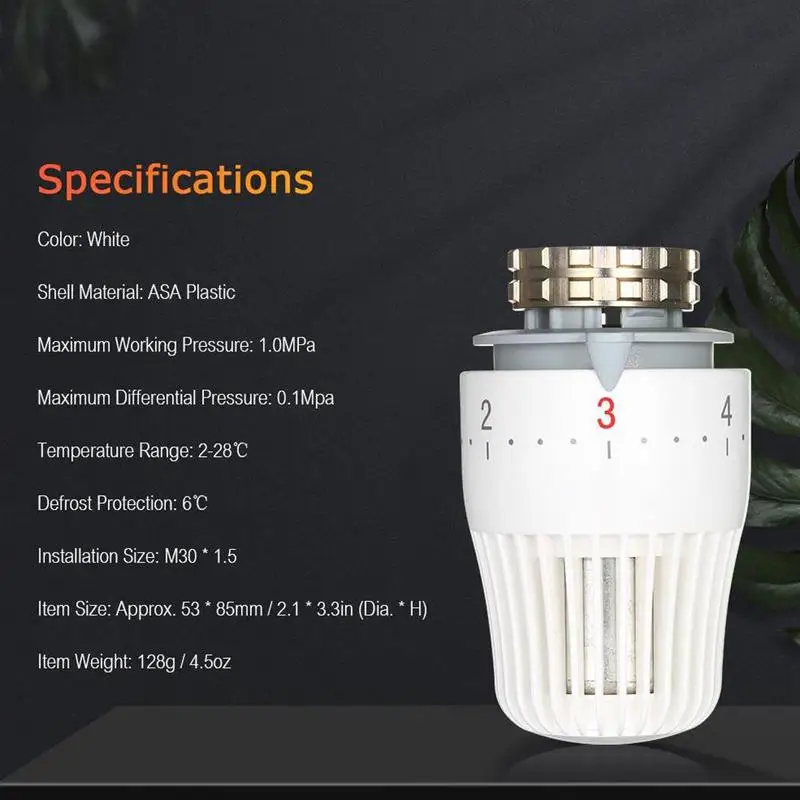 

1Pcs Thermostatic Radiator Pneumatic Temperature System Controller Valves Remote For Heating Radiator Control O7E4