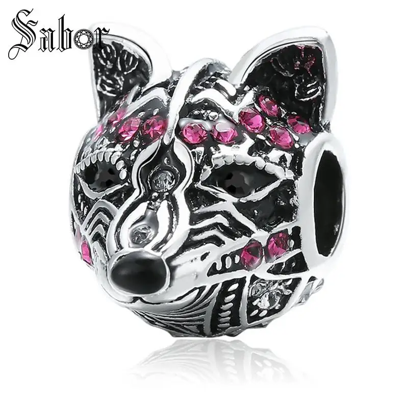 Сексуальные хрустальные подвески с лисой бусины подходят для европейских DIY