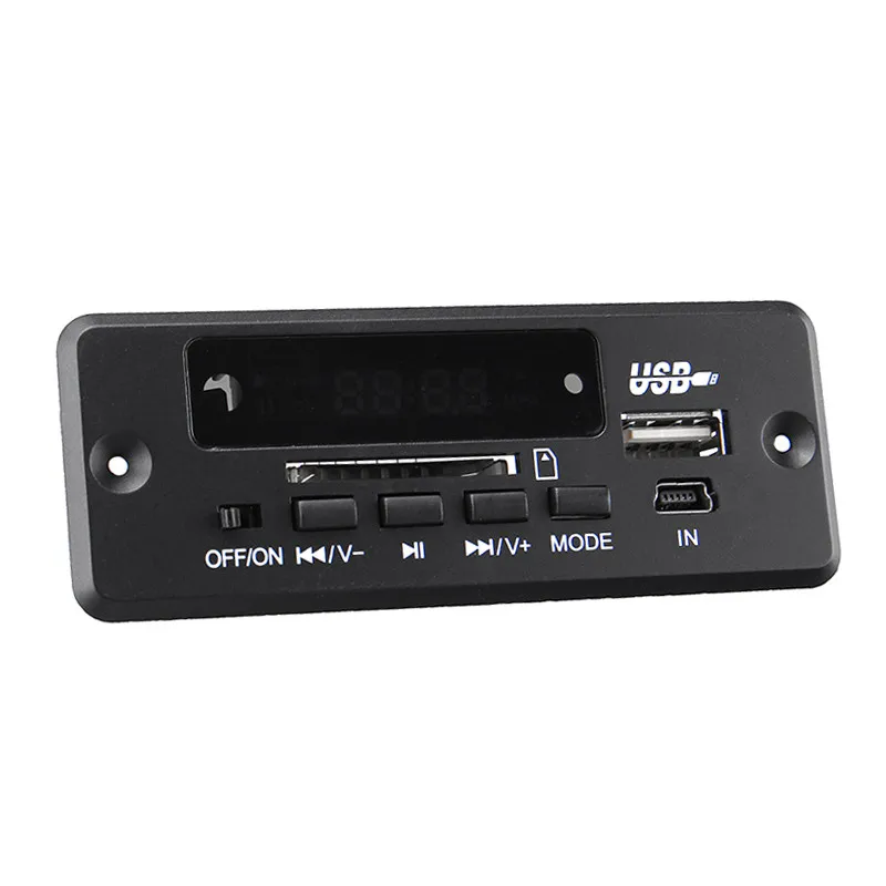 Черный BT SD USB FM Aux Радио MP3 плеер встроенный Автомобильный USB Bluetooth Hands-free MP3 декодер плата модуль аудио переоборудование - Цвет: Черный