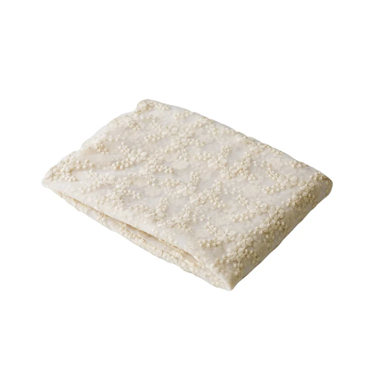 Высококачественная Мягкая сетчатая пряжа вышитая кружевная ткань фон для одежды