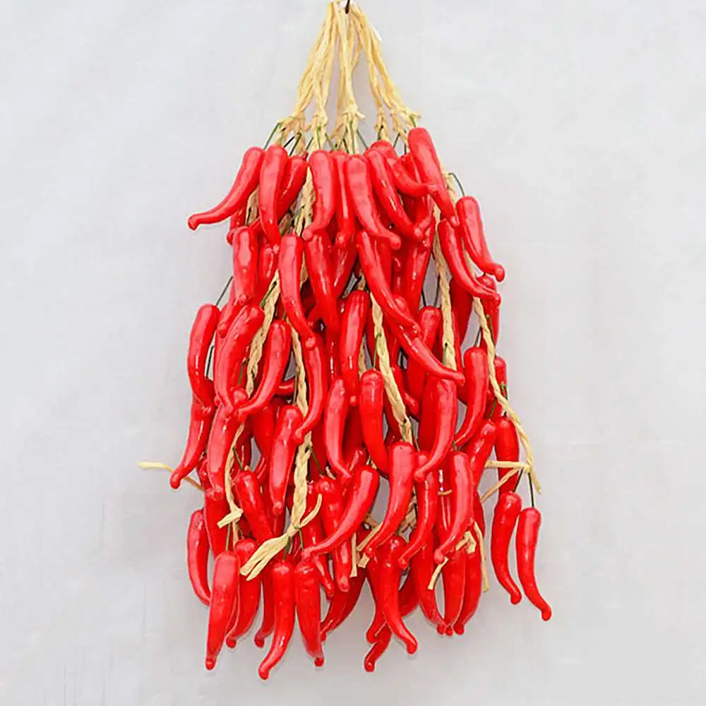 3 шт Искусственные фрукты моделирование перец строка поддельные овощей струна