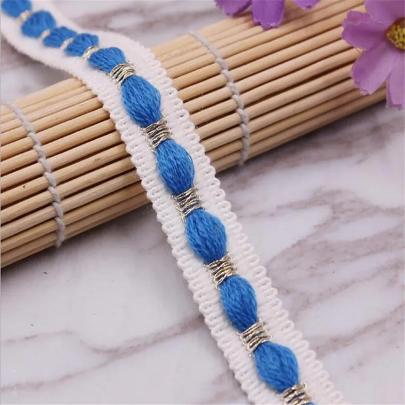 Шерсть лента кружево 1 ярд сплошной цвет шерсть мяч кружева ленты материалы для