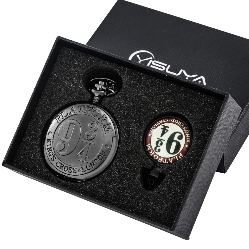 Exquisite Pendant Necklace Chain Quartz Pocket Watch with Gift Box Fashion Gift Sets for Family Friend