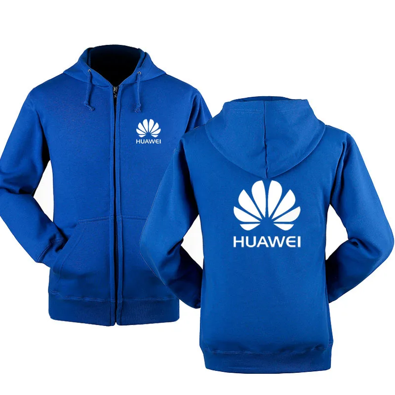 

2021 Autumn winter Huawei logo zipper sweatshirts Printed Men fleecel Hooded jacket Hoodies Zipper Hoody