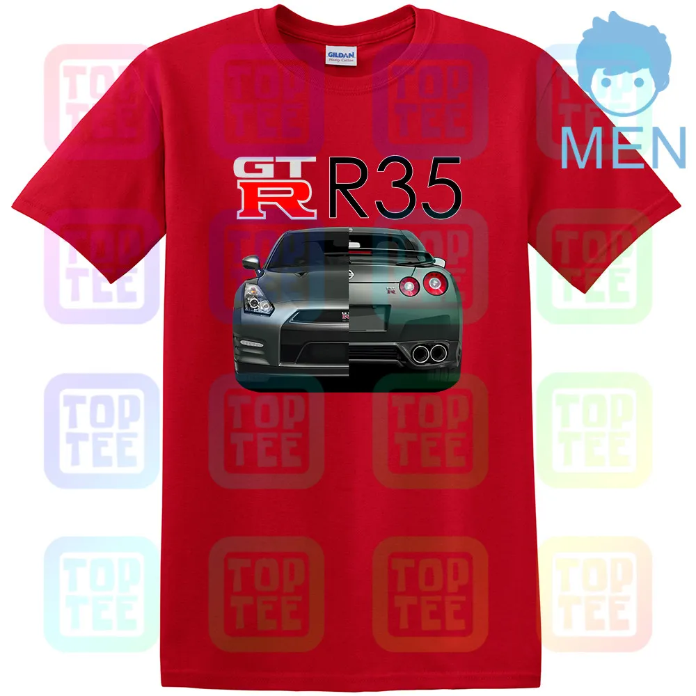 Красный NISSAN GTR Skyline R35 R32 R33 R34 двигатель Замена значок турбо футболка - Цвет: Красный