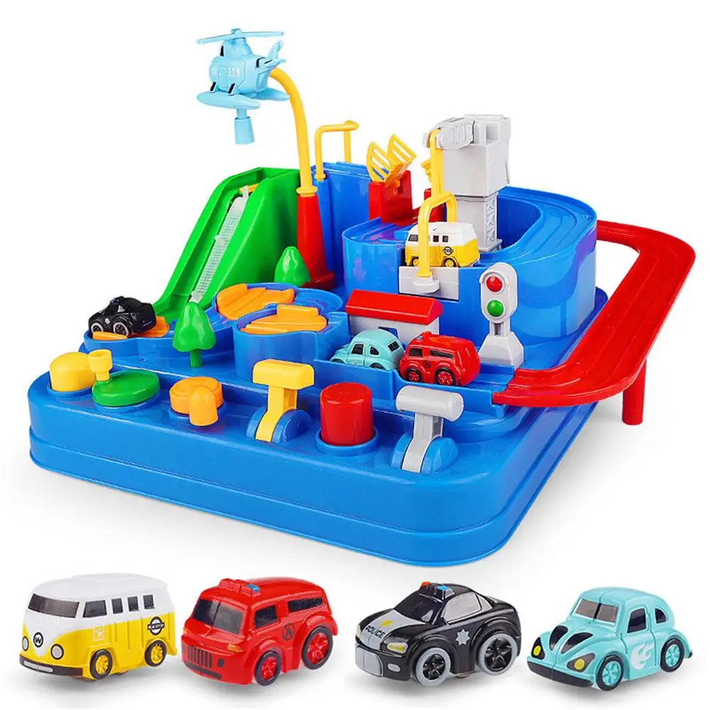 

Race Tracks for Boys Car Adventure Toys Boys Girls City Rescue Preschool Educational Toy Vehicle Puzzle Car Track Playsets Kids