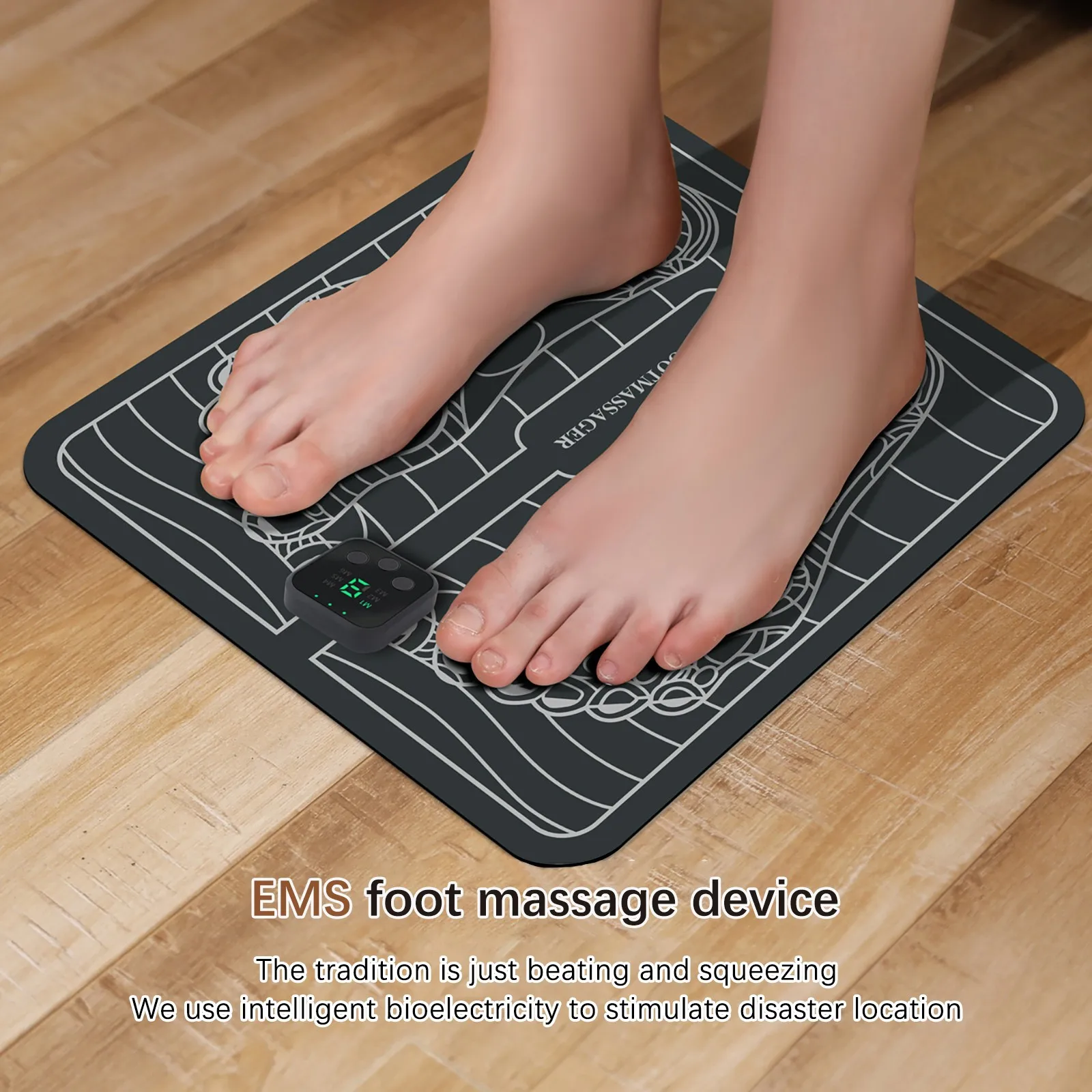 ABS Foot Massager Physiotherapy SBR Electric Massage Pad To Promote Blood Circulat Stimulator Unisex | Красота и здоровье