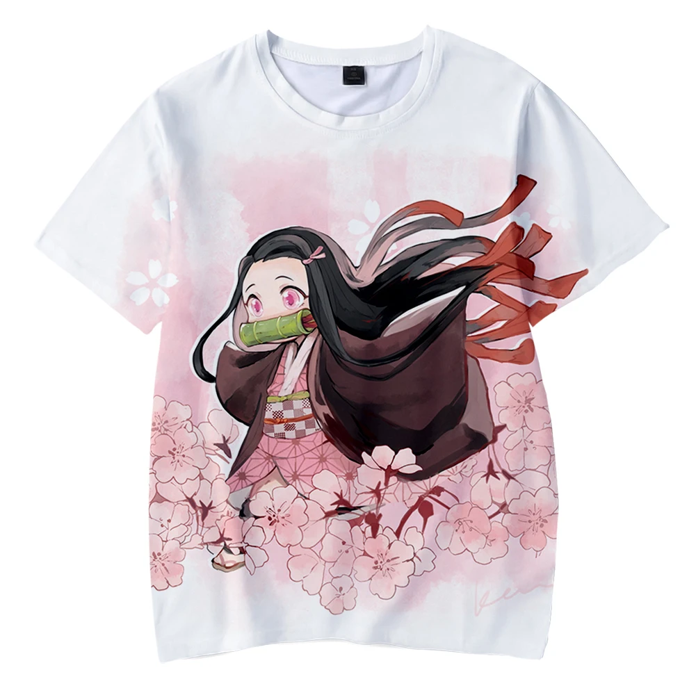

Hot Hip Hop 3D Demon Slayer Kids T Shirt Suitable Summer Tees Anime Kimetsu no Yaiba Short sleeve Tops Boys Girls Cool t-shirt