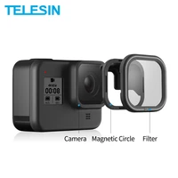 telesin 4pack nd8 nd16 nd32 cpl magnetic filter set lens protector nd cpl filter for gopro hero 8 action camera lens accessories