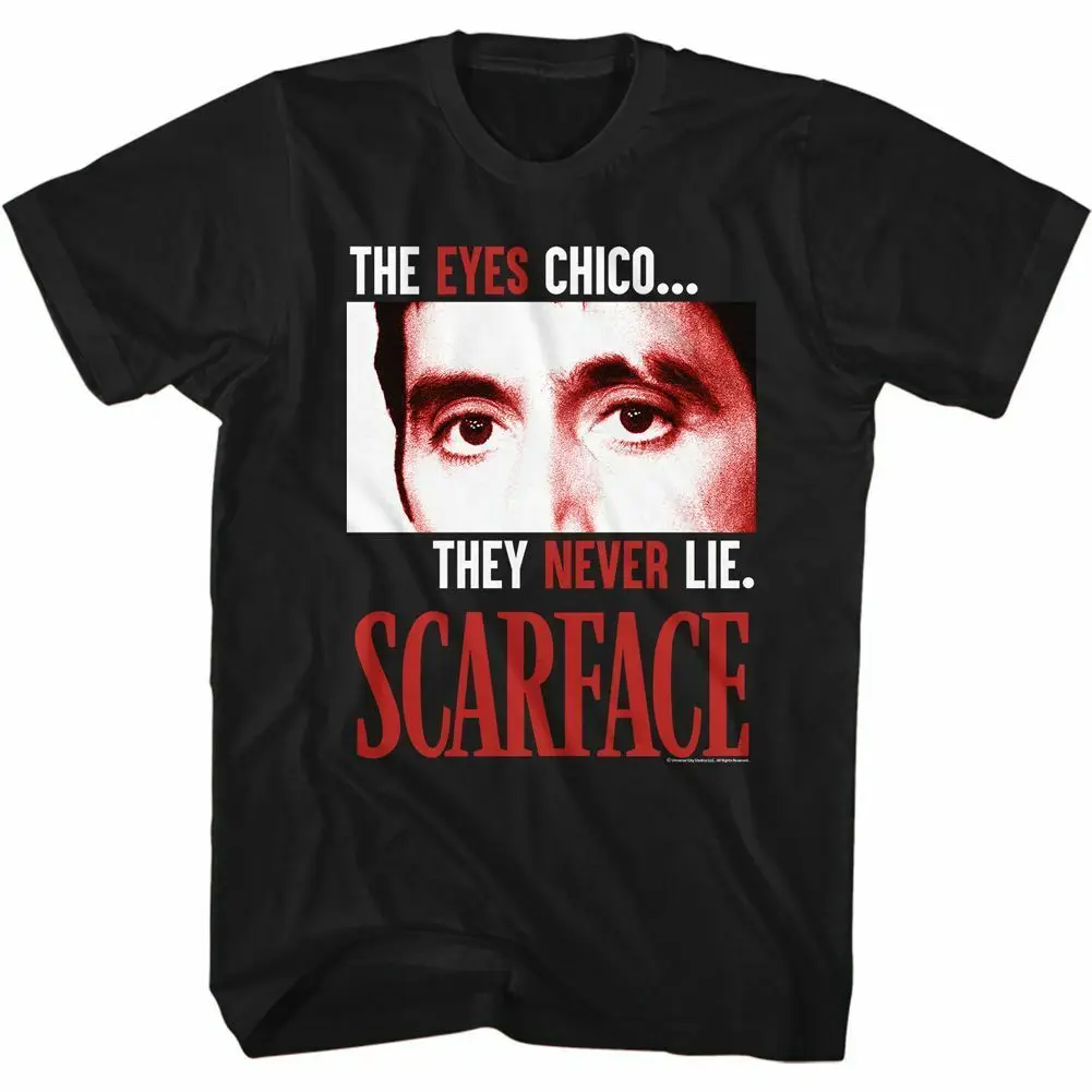 Классическая футболка для взрослых с надписью Scarface The Eyes Never Lie | Мужская одежда