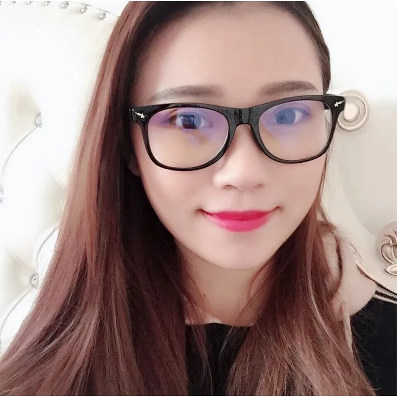 

Fashion Women Anti Blue Rays Glasses Frame Men's Square Computer Eyeglasses Blue Light Coating Glasses UV400 Work Eyewear