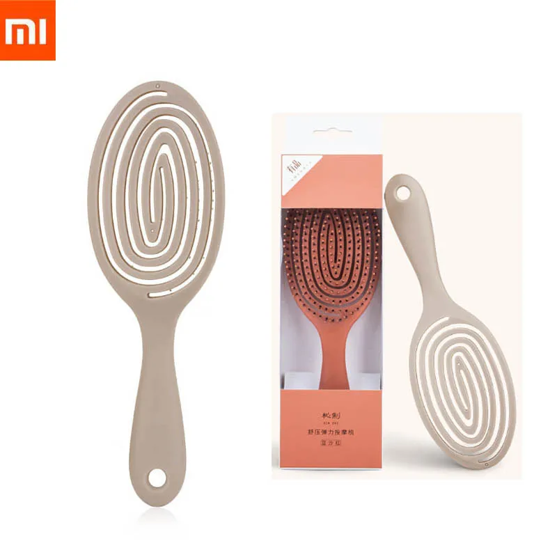 Расслабляющая эластичная Массажная расческа Xiaomi Xinzhi, портативная щетка для волос, Массажная щетка, волшебные щетки, расчески - изображение