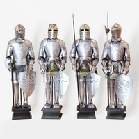 retro iron classic medieval armor knight statue decor accesories for home nordic restaurant embellishments desk decoration