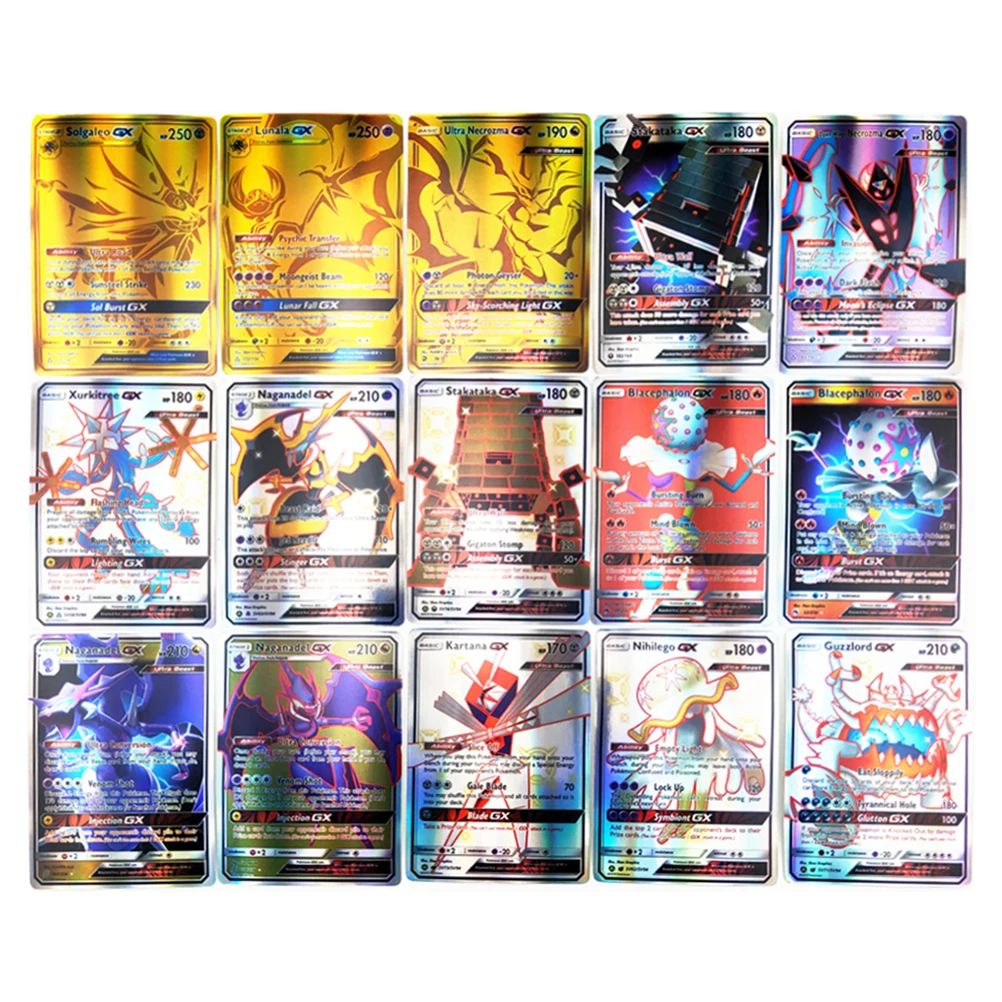 150 шт. набор карт Pokemon 80p новые карты этикетки команды + 40 Mega Ex 20 Ultra Beast Gx