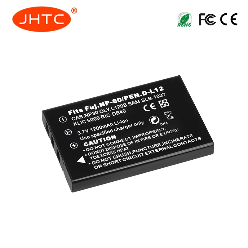 JHTC 1200mAh NP 60 FNP60 NP60 SLB 1137 1037 CNP 30 K5000 D Li2 Li 20B F50I F501 F401 F402 F410|Цифровые аккумуляторы| |