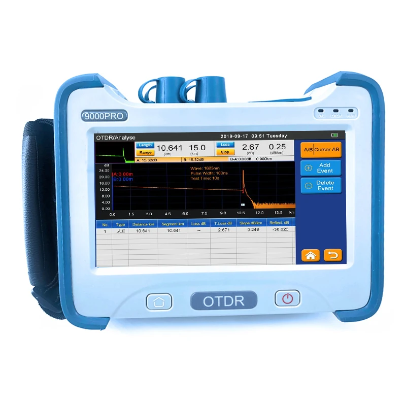 FirstFiber 9000PRO Fiber Optic OTDR Reflectometer with OPM OLS VFL Event Map Touch Screen Fibra Optica Fibre Optique