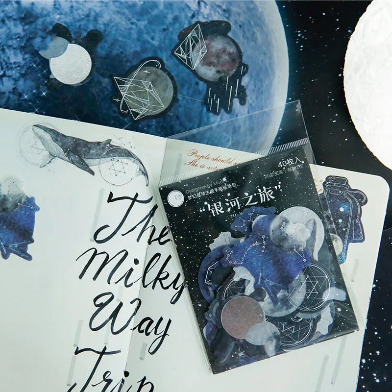 40 шт. милые декоративные наклейки s Kawaii Planet канцелярские наклейки s Бумажные Клейкие наклейки для детей DIY Скрапбукинг дневники принадлежности