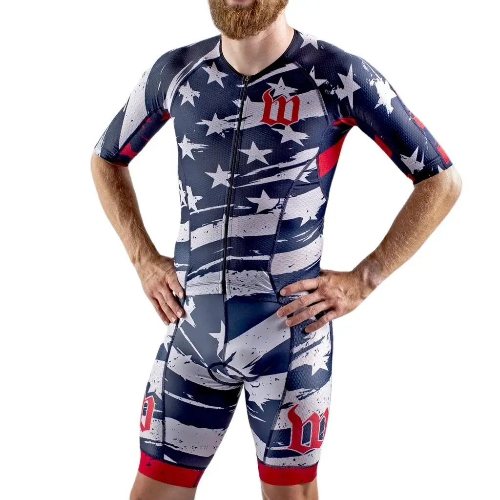 

Wattie Ink Summer Mens Cycling Skinsuit Gel Pad Go Pro Bike Short Sleeve Jumpsuit Maillot Ciclismo Hombre Cycliste Equipamento