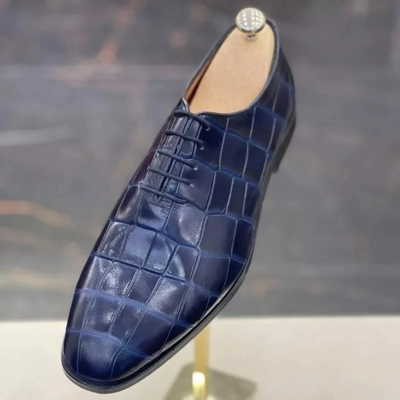 

PU Leather Oxfords Derby Comfortable Concise Office Solid 2021 New Men Shoes Casual Business Shoes Classic أحذية الرجال KB343