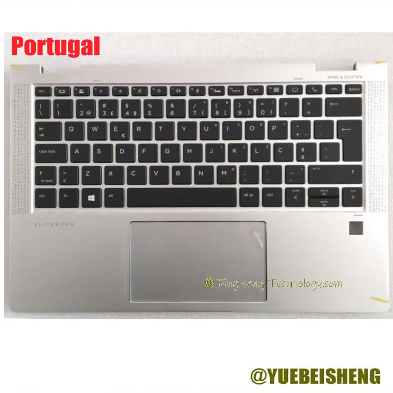 

YUEBEISHENG New/org for HP EliteBook x360 1030 G3 palmrest Portugal keyboard upper cover Touchpad