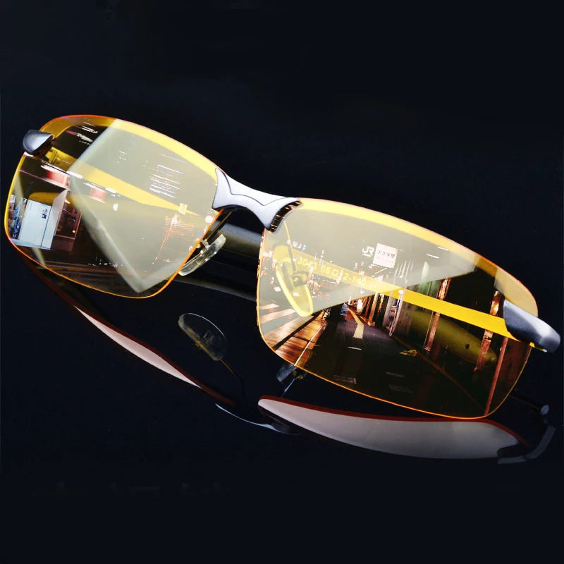YASANDO Day and night Sunglasses Men Polarized Aluminum magnesium Frame Night vision Glasses Profession Driver Eyewear GS8003 | Аксессуары