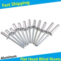 aluminum flat countersink head pop open pull blind rivets bolt dropper self plugging rivet decoration nail blindniete