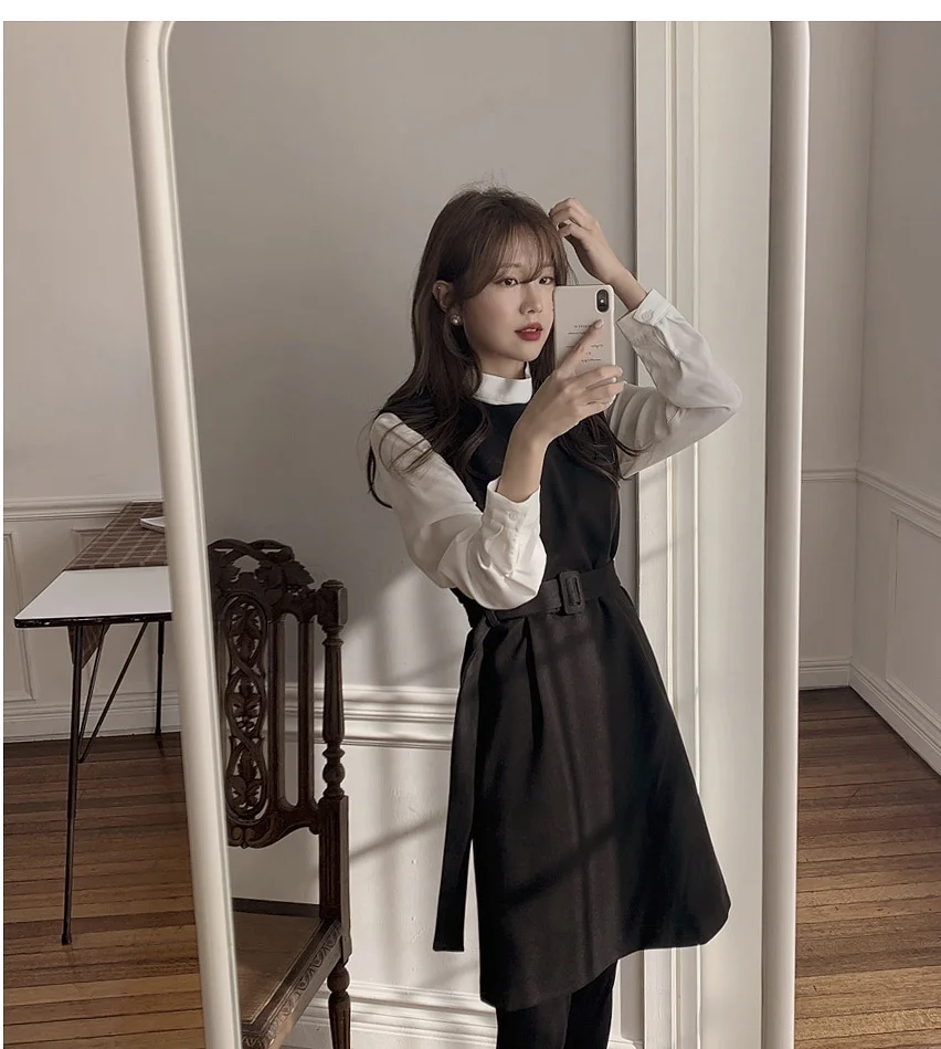 

New S Xl Spring Autumn 2 Piece Suit Sleeveless Vintage Women Dresses Female Girls Dress Suits Robe Femme Vestido Sell Separately