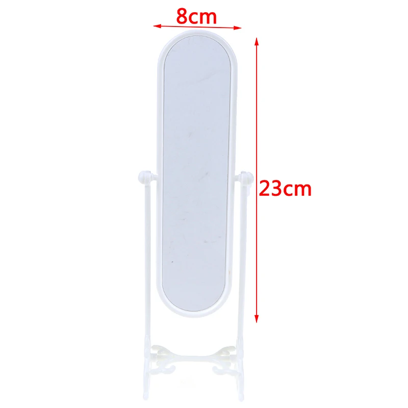 

1/12 Scale Dollhouse Miniature Mini Dolls Fitting Room Dressing Mirror Model Play Set for Dolls Accessories Furniture Decoration