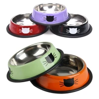 thick non slip cat dog food bowl foods utensils single stainless steel pet bowls for cats and puppies pet bowls