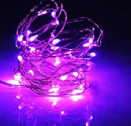Purple 50-500 светодиодный светильник на солнечной батарее, сказочный светильник, водонепроницаемый, для праздника, рождественской вечеринки, гирлянда, украшение дома, сделай сам, садовый светильник - Испускаемый цвет: Purple