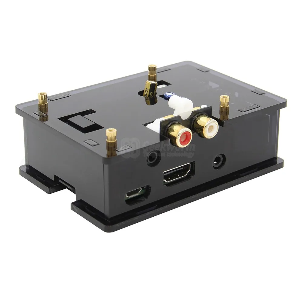 Чехол для Raspberry Pi 3B +/3B DAC + чехол/защитный акриловый чехол HiFi звуковая карта|case