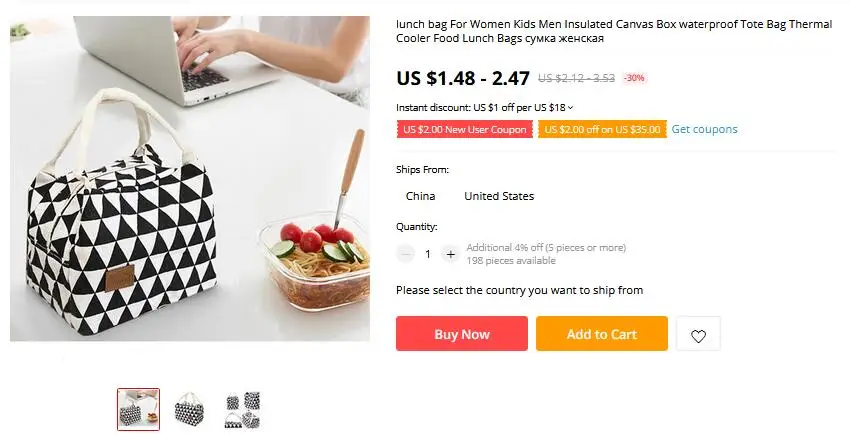 Lunch Bag Insulated Thermal Food Storage Bag Portable Travel Working Bento Box food bags outdoor camping insulated lunch bag