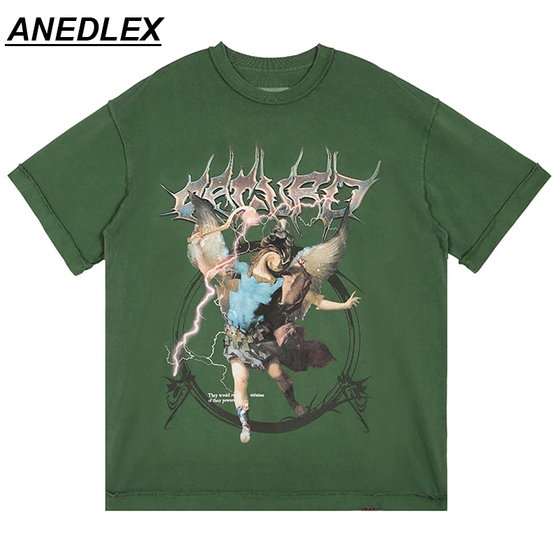 

Hip Hop Harajuku T-Shirt Streetwear High Street Devil Kid Print Tshirt 2021 Men Summer Short Sleeve T-Shirt Cotton Casual