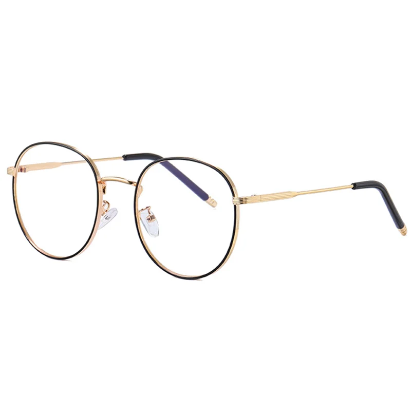 

1PC Retro Anti Blue Light Glasses Frame Metal Round Optical Sepectacles Plain Eyeglasses Eyewear for Men Women Unisex