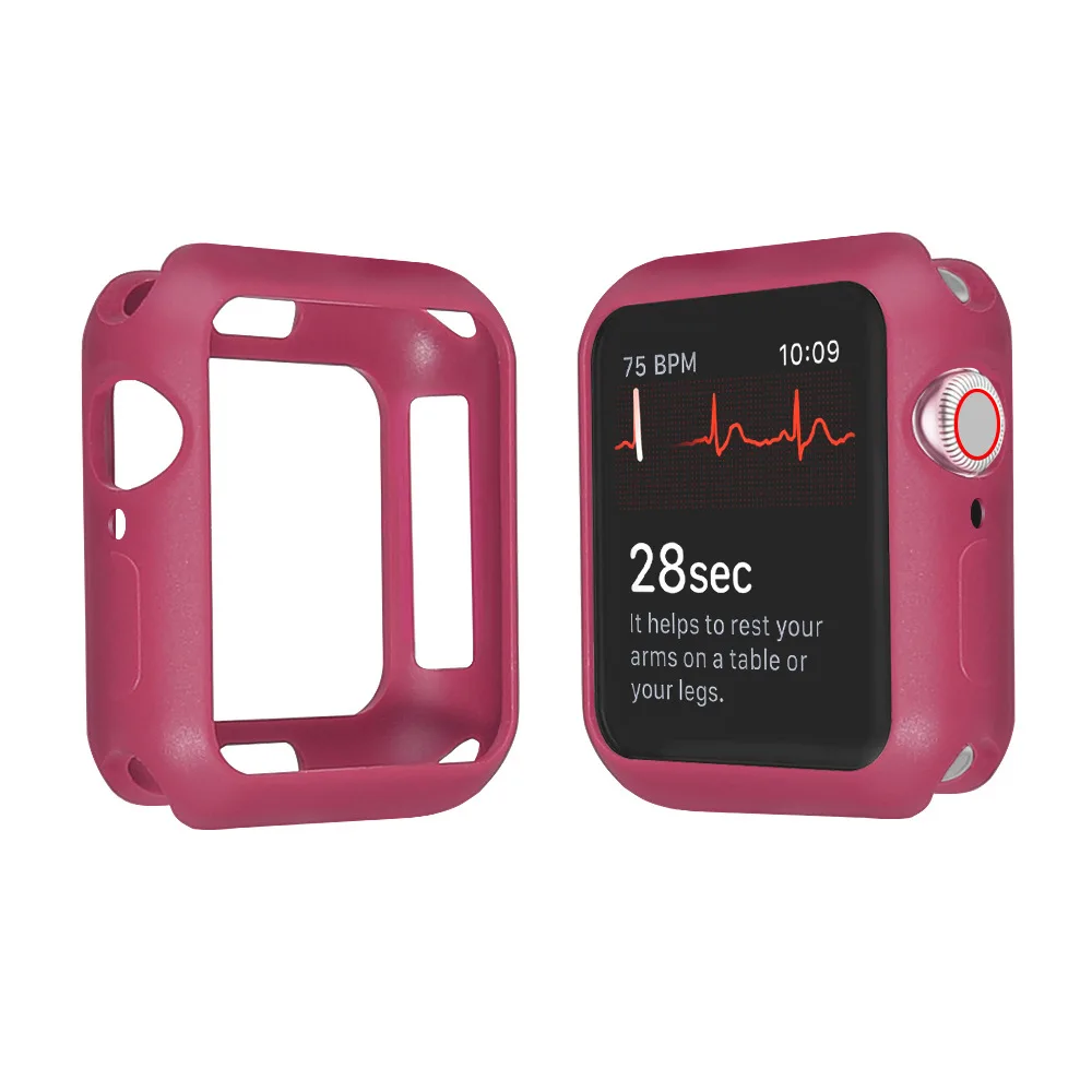 Watch Case for iWatch Series 6/5/4/3 Cover Candy TPU Silicone Bumper Frame Shell Apple 38mm 42mm 44mm 40mm | Наручные часы
