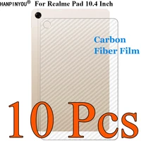 10 pcslot for realme pad 10 4 3d transparent carbon fiber back film skin screen protector sticker