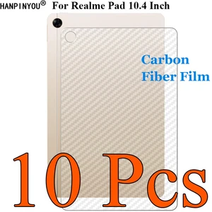 10 Pcs/Lot For Realme Pad 10.4" 3D Transparent Carbon Fiber Back Film
Skin Screen Protector Sticker
