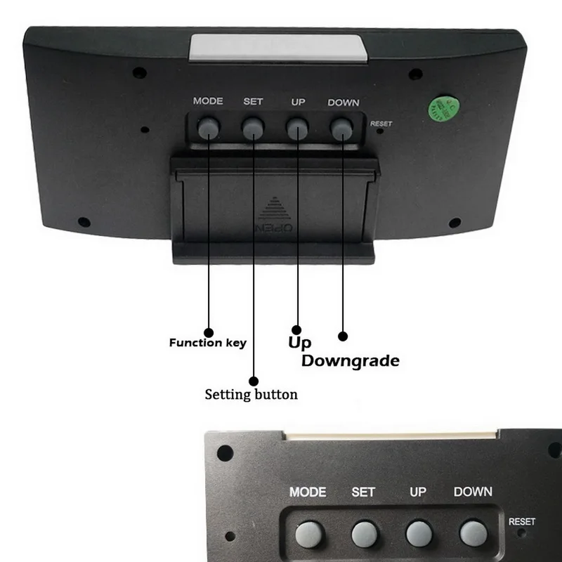 Белый светильник термометр гигрометр многофункциональный автоматический