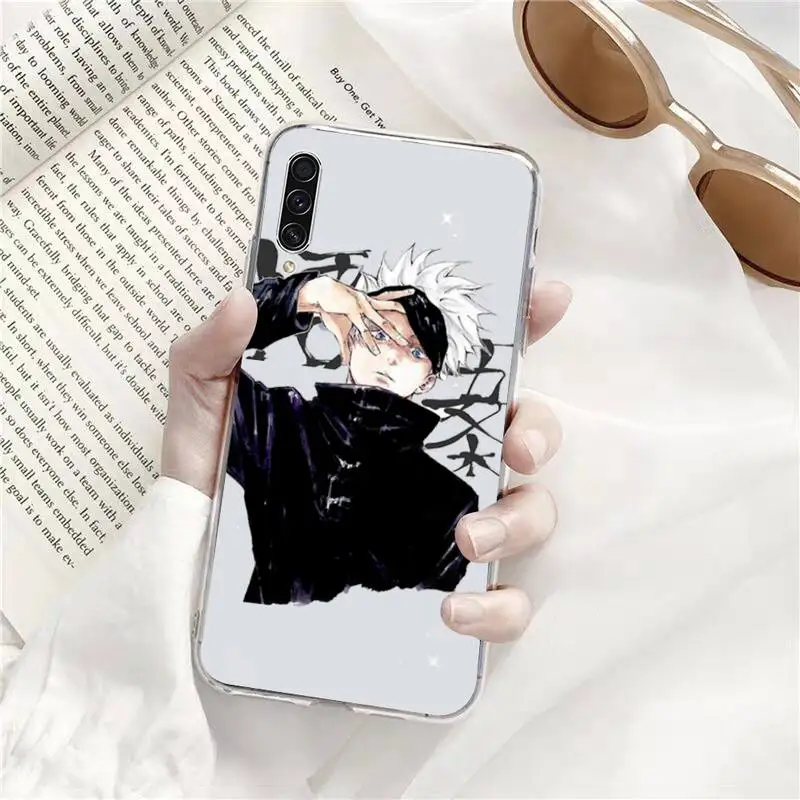 

Jujutsu Kaisen Satoru Gojo anime Phone Case Transparent For Samsung Galaxy A71 A21s S8 S9 S10 plus note 20 ultra