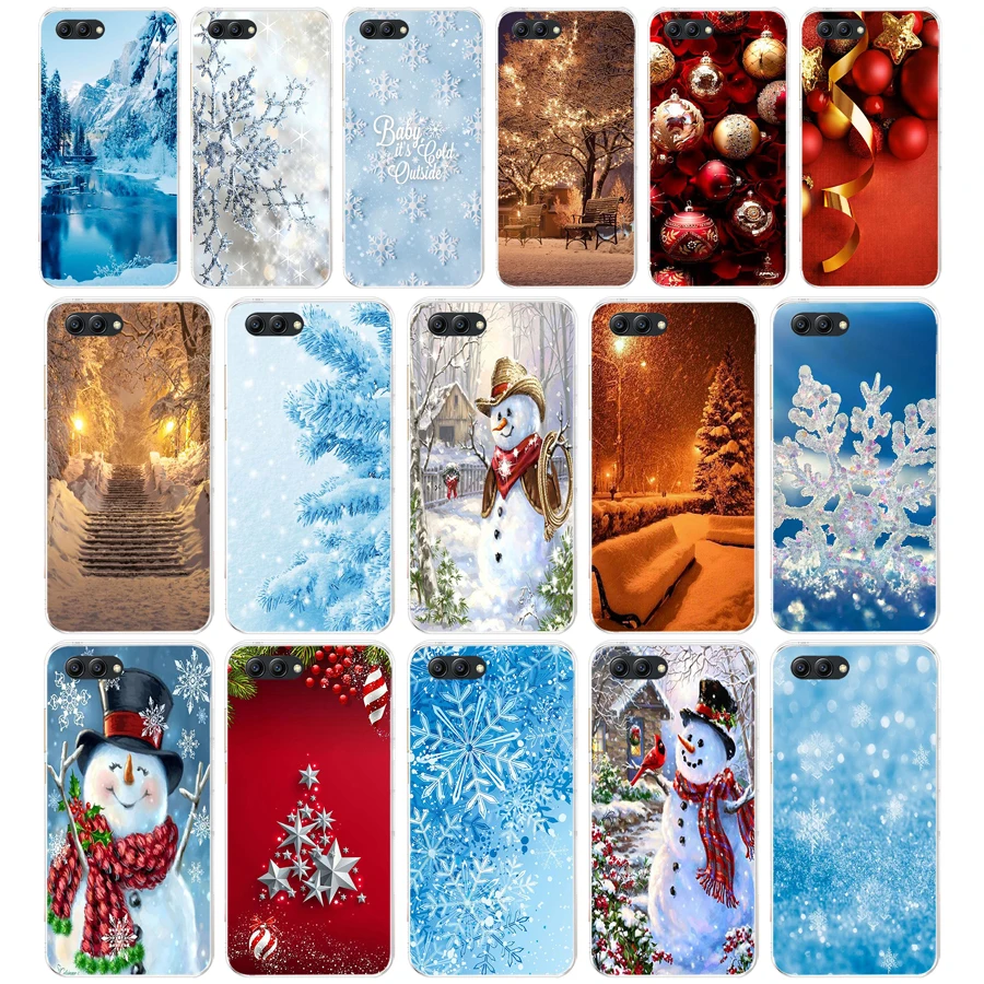 Мягкий силиконовый чехол из ТПУ 77SD с новогодней елкой для Honor 10 huawei p mate 20 lite y5 y6 prime