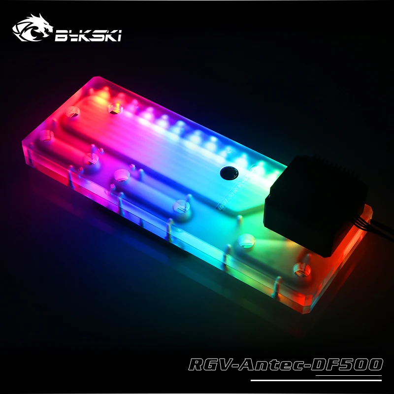 Bykski водная доска прямоугольная Antec DF500 резервуар для воды акриловый rgb чехол для компьютера охлаждающий резервуар RGV-Antec-DF500