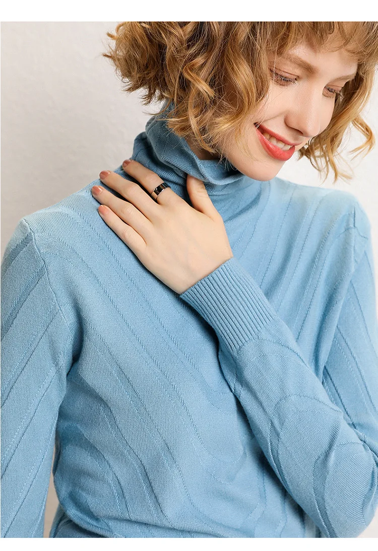 Шерхуре 2019 женский осенний свитер с длинным рукавом Шерстяной Вязаный Водолазка