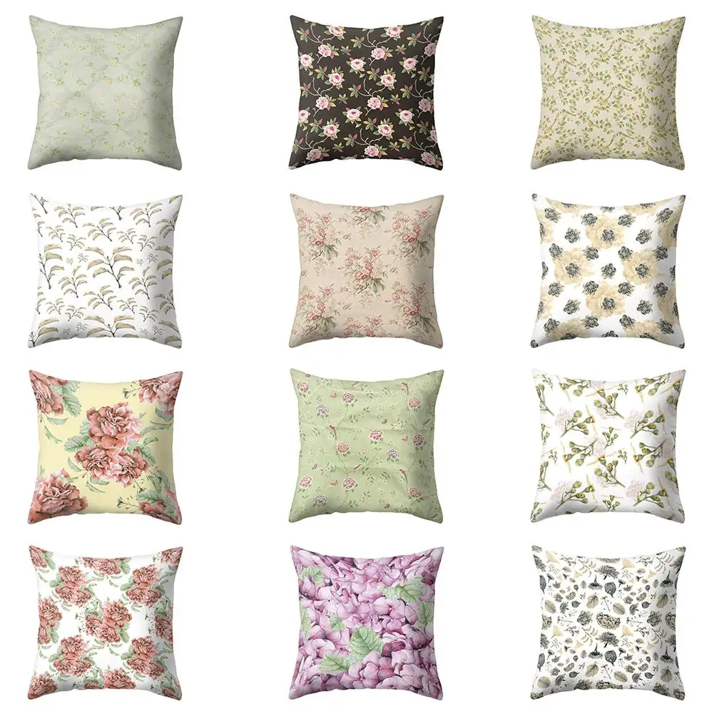 Подушка Чехол 45*45 с принтами волны и цветы шаблон подушка чехол s пледы Наволочки