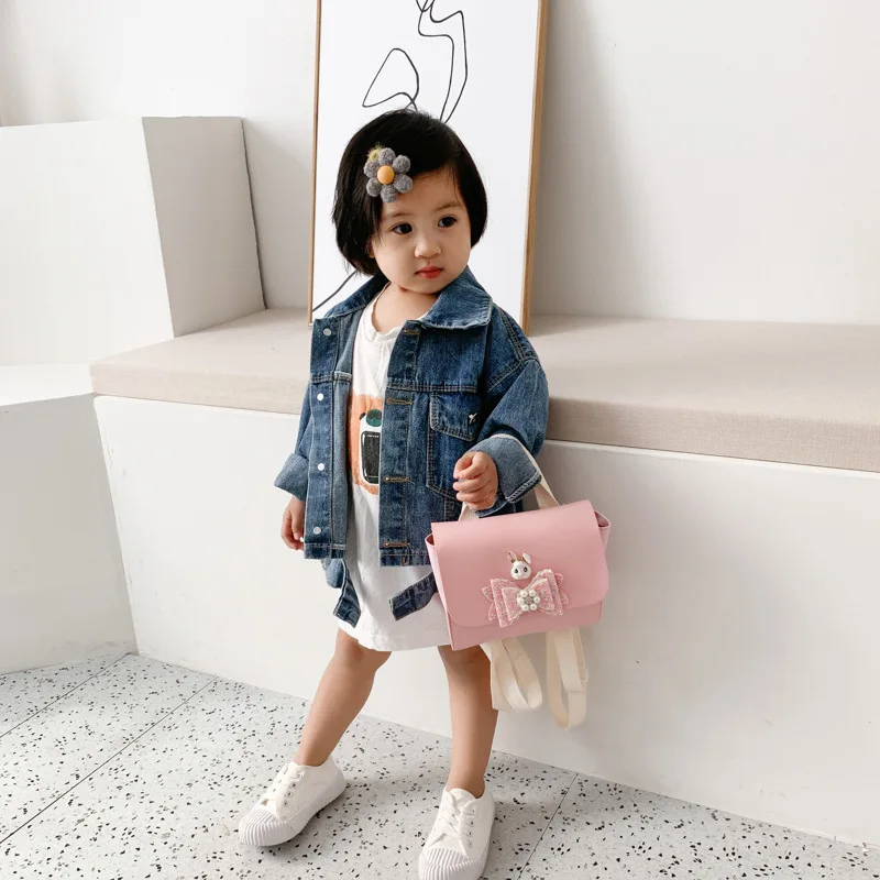 Детская школьная сумка с милым бантом мультяшный медведь кролик рюкзак из