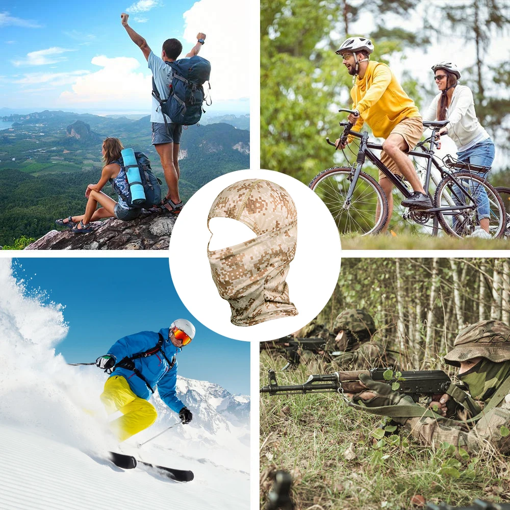 Крутая камуфляжная Балаклава крышка для головы велосипедная маска полное